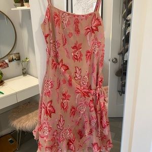 White fox boutique pink wrap dress